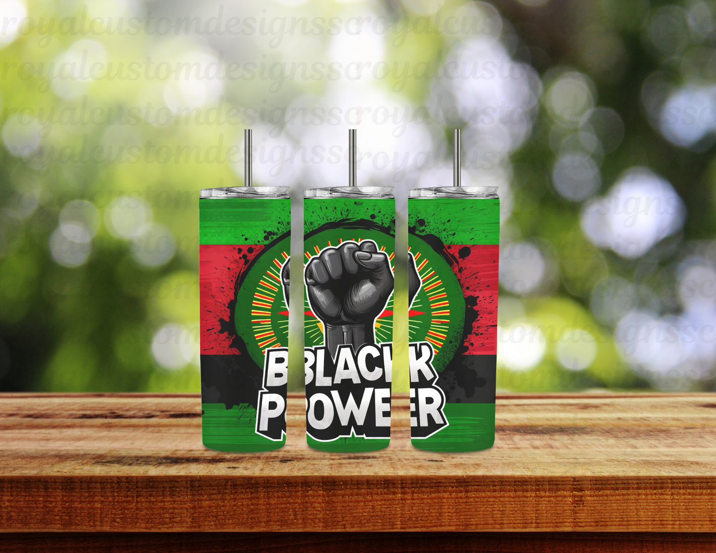 Juneteenth Tumbler Black Power Fist 20oz