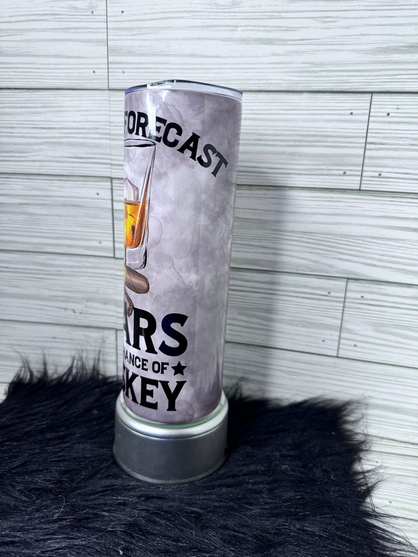 Weekend Forecast Cigar w/a chance if Whiskey Tumbler 20oz