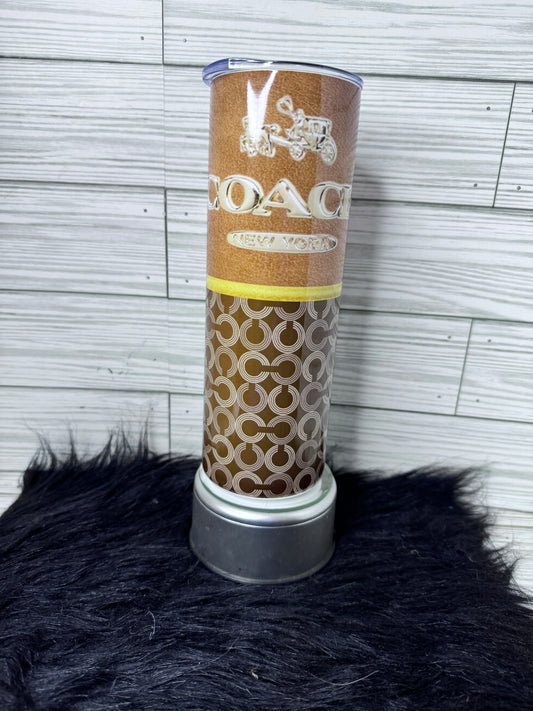 Light Brown Coach Tumbler 20oz